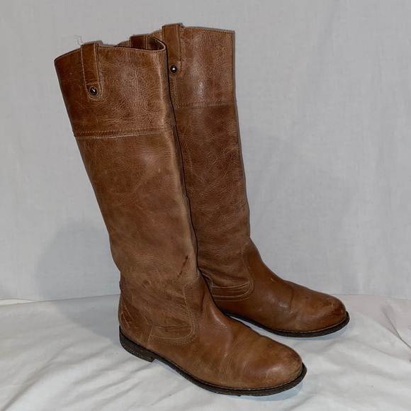 OTBT Shoes - OTBT Off The Beaten Trail Petaluma brown leather tall knee high riding boots